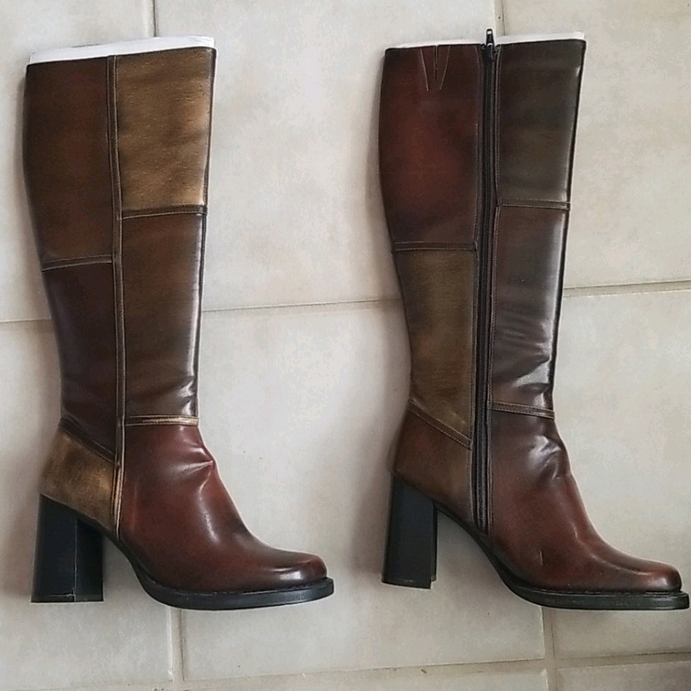 Patchwork art boots